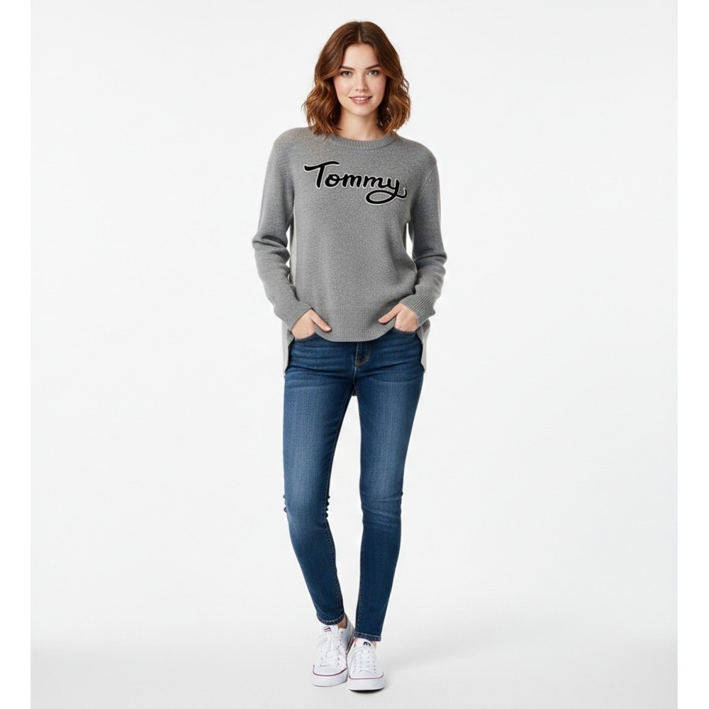 Tommy Hilfiger Wool Blend Pullover Sweater Womens M Preppy Academic Old Money